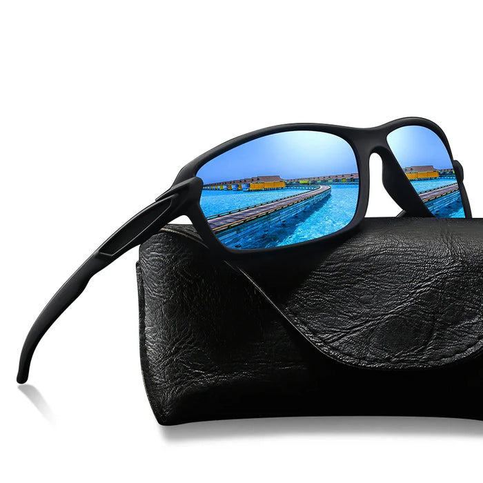 Sonnenbrille, rechteckig mit Fassung aus Polycarbonat