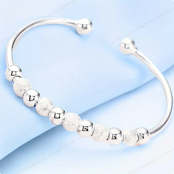 Armreif aus 925er Sterlingsilber mit Perle