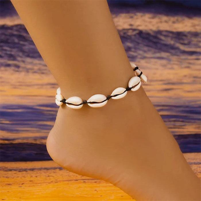 Kaurimuschel Fußkette Damen – Strand‑Beach Accessoire