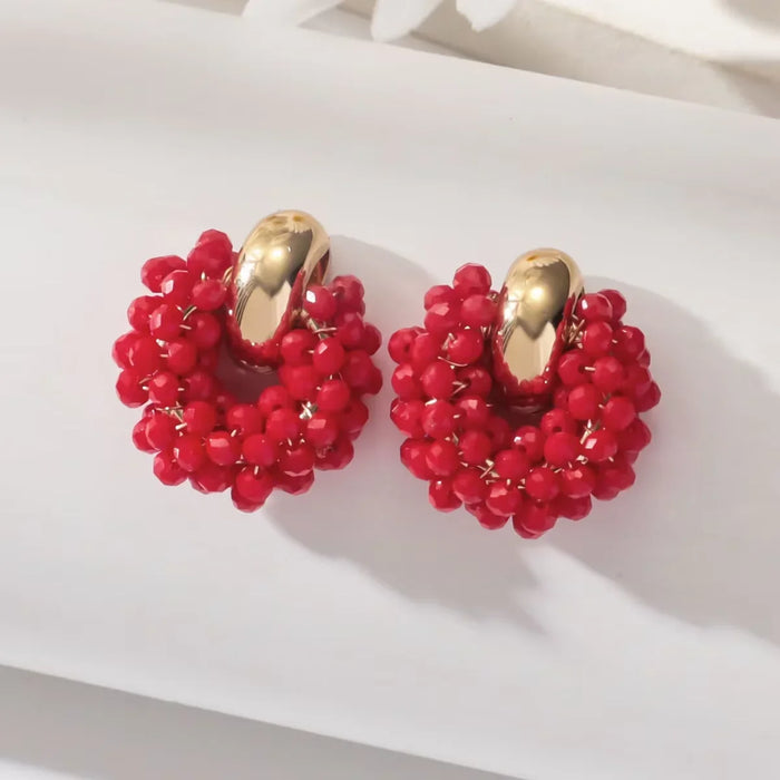 Kristall-Tropfen-Ohrringe im Boho-Stil