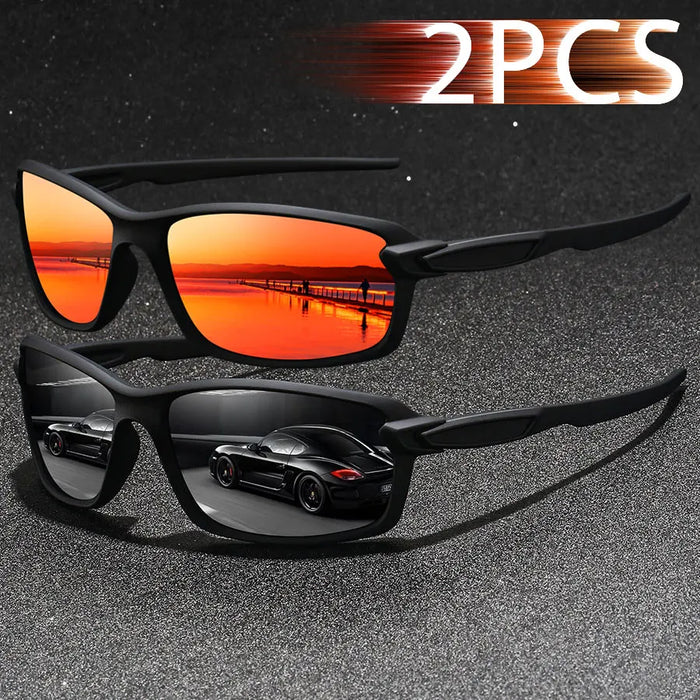 Sonnenbrille, rechteckig mit Fassung aus Polycarbonat