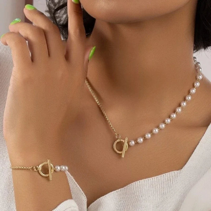 Edelstahl Schmuckset – Halskette & Armband im eleganten Design