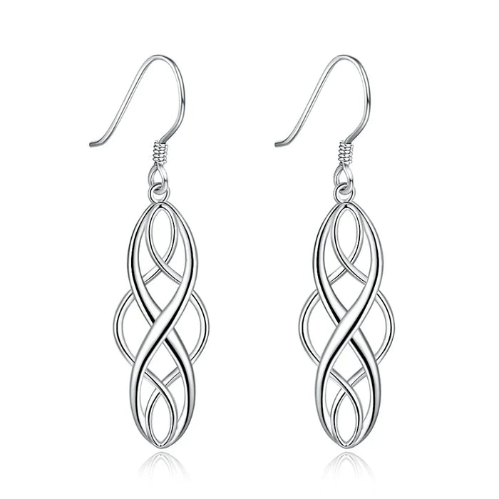 Ohrhänger aus 925er Sterlingsilber, runde Form